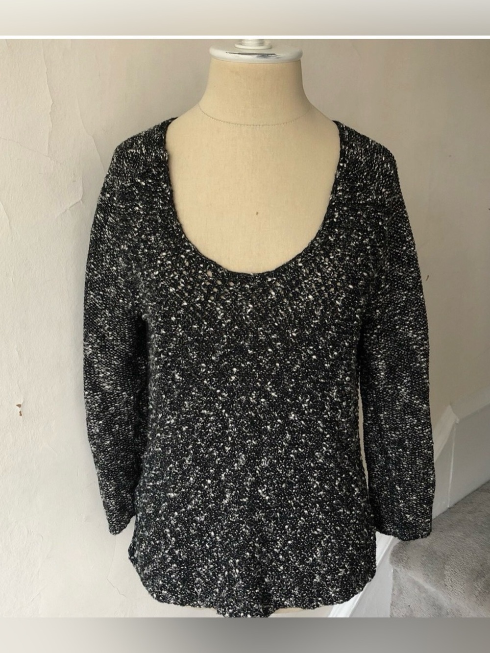 Helmut Lang Caged Bouclé Pullover Sweater